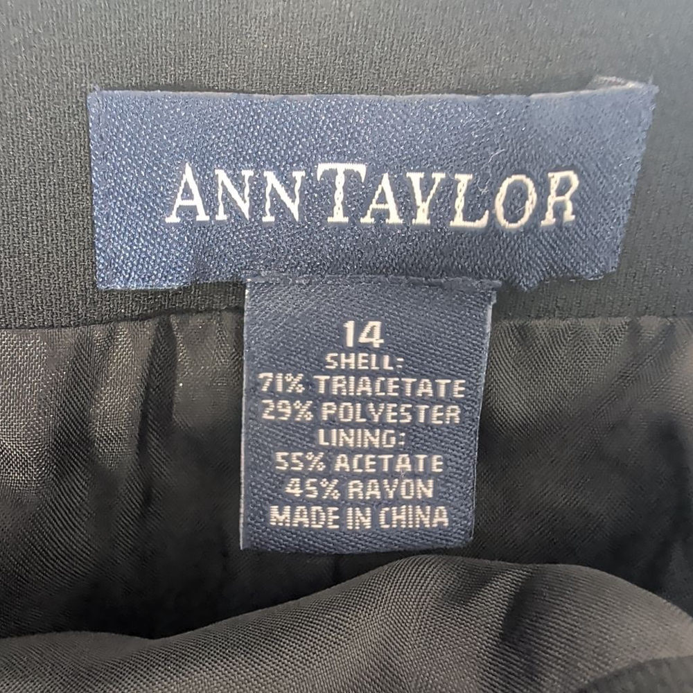 Women's ANN TAYLOR Black Pencil Skirt Size 14 - Picture 6 of 7